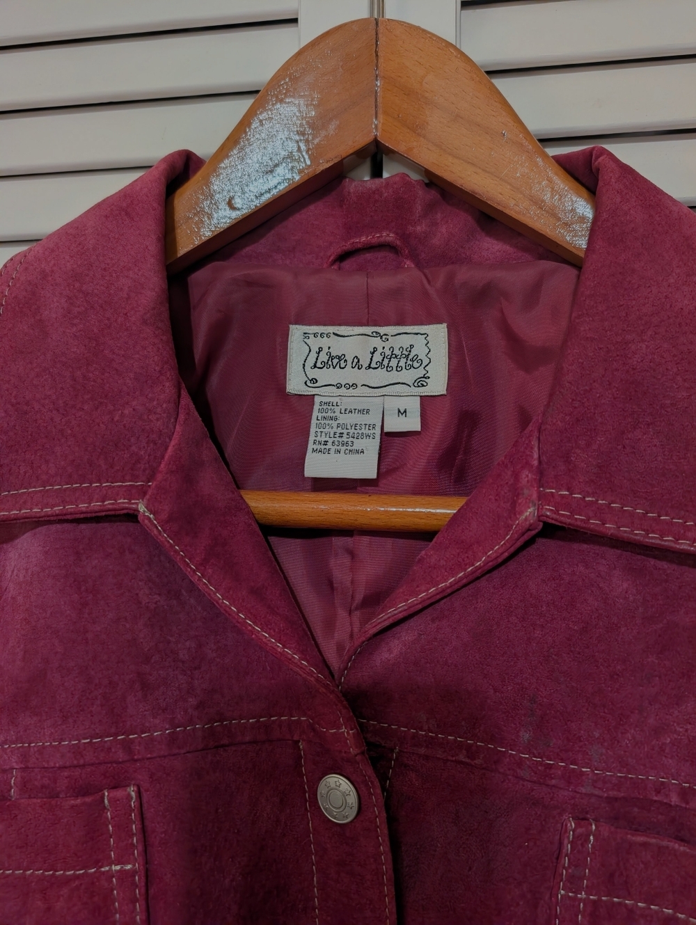 GUC Vintage Bohemian Cowgirl - Raspberry Suede Western Jacket. Size M. - Picture 3 of 6